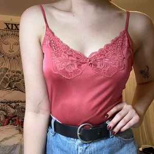 pink lingerie camisole top